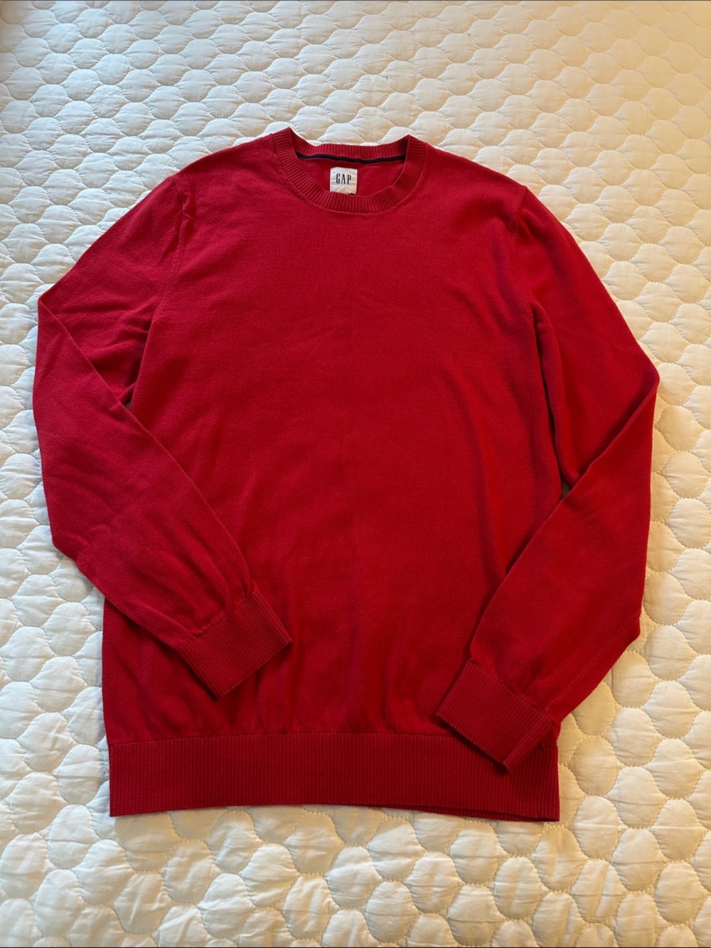 GAP Men's Red Crewneck Sweater